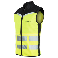 DAINESE HIGH VIS VEST Giubbino Alta visibilità giallo fluo, nero con catadiottri