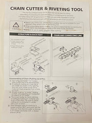 Attrezzo smagliacatena per moto universale per taglio e chiusura catene