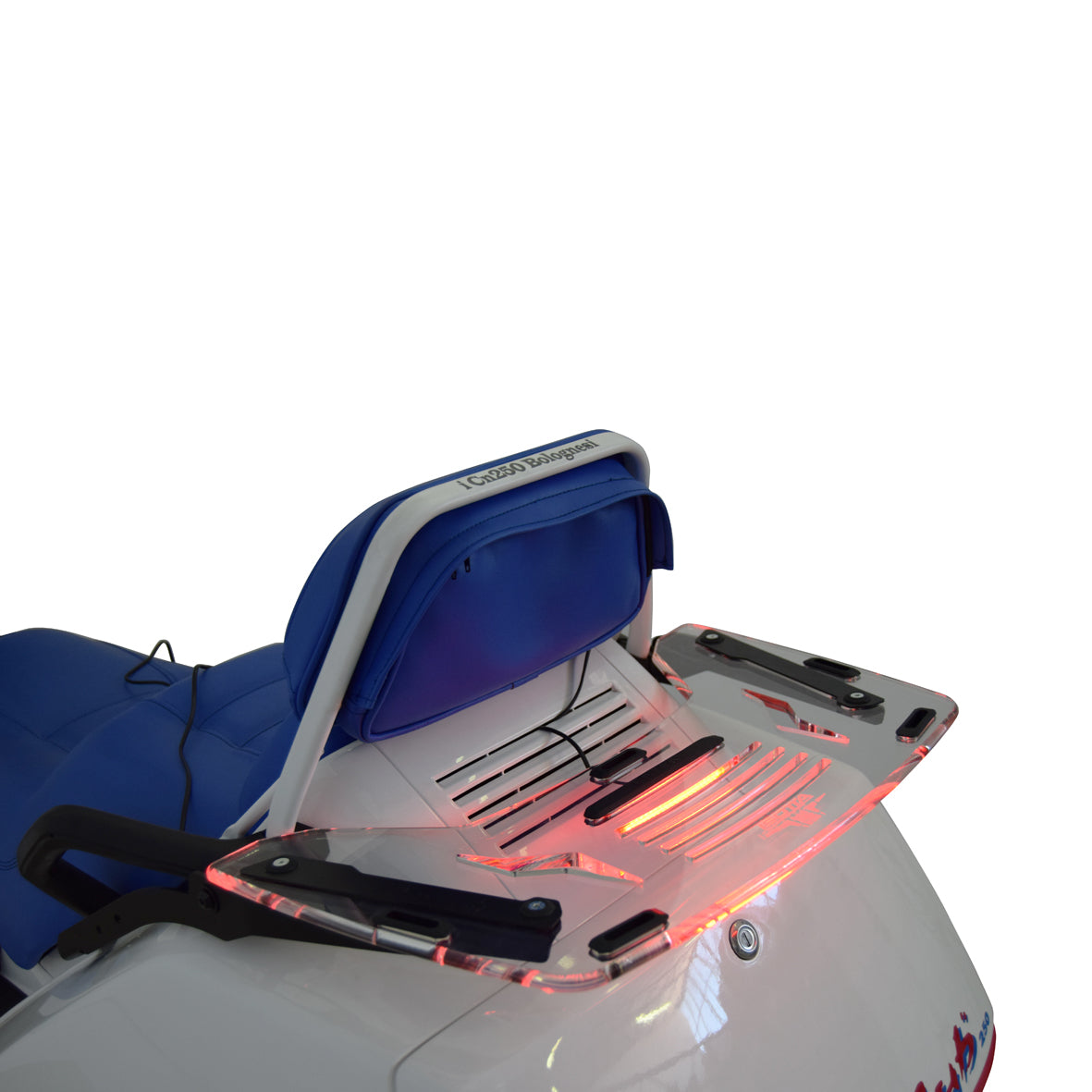 ISOTTA PORTAPACCO IN PLEXY FUME' CHIARO con LED per HONDA CN 250 1991 - 2001