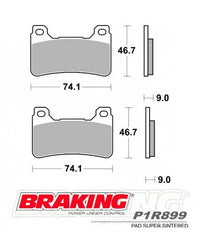 BRAKING pastillas de freno 901SM1 Trasero