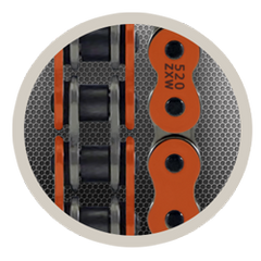 Catena trasmissione moto passo 520 con falsa maglia a ribattere - 120 MAGLIE