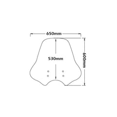 ISOTTA Parabrezza maxi trasparente PER MOTO GUZZI V7 / V9 INCLUSI ATTACCHI0