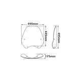 Cupolino ISOTTA BMW R1150 R dal 1999 al 2006 445x490 mm HxL