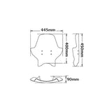ISOTTA Parabrezza media protezione per BMW G 650 XCOUNTRY 2006>2009 - sc969-FC