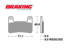 BRAKING pastillas de freno 901SM1 Trasero