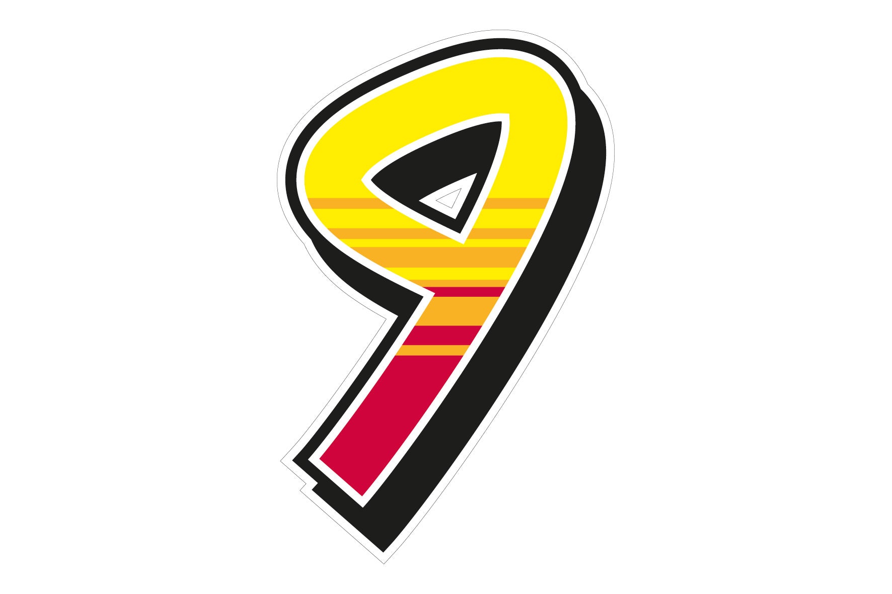 MALOSSI 2 ADESIVI "9" Enko4 12,2x19,2 cm.