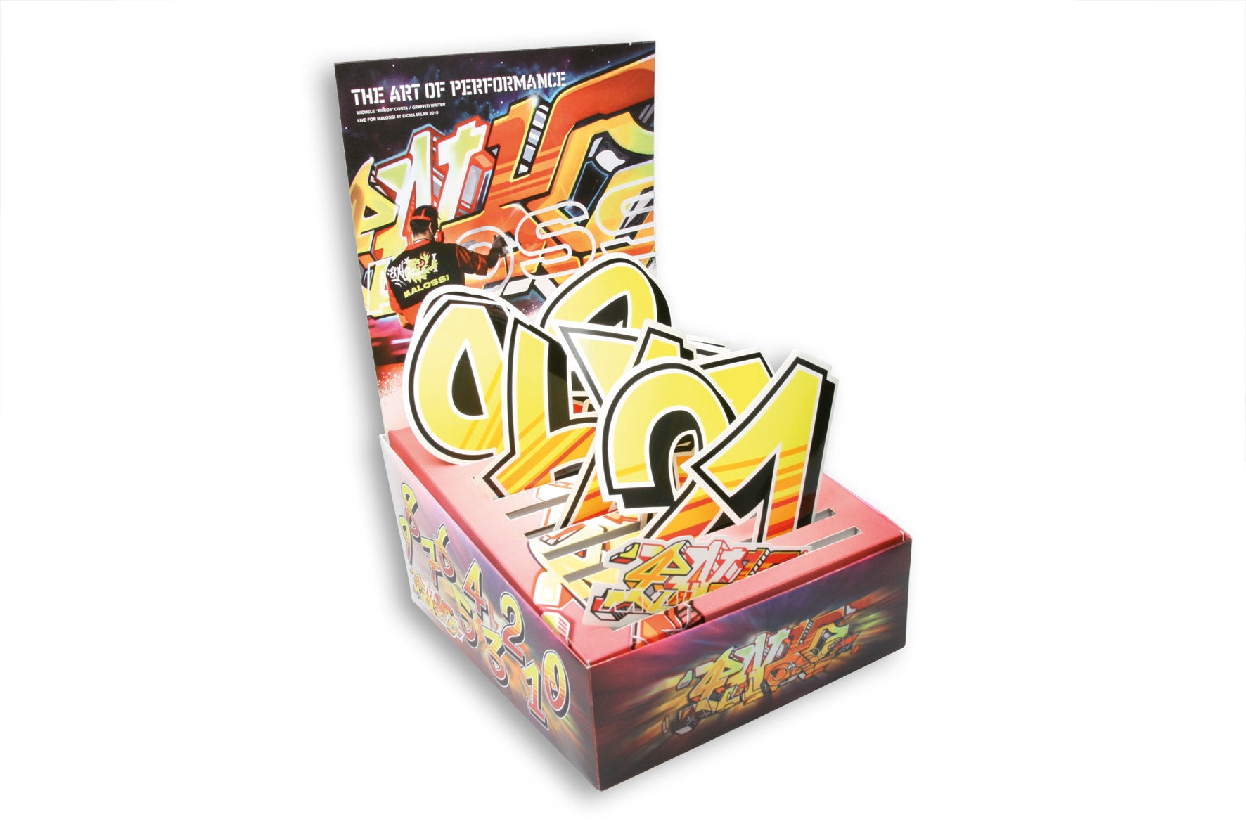 MALOSSI KIT ESPOSITORE / ADESIVI Enko4 (5 coppie per tipo)