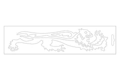 MALOSSI 25 ADESIVI PRESPAZIATI LEONE BIANCO - DESTRO 23 cm