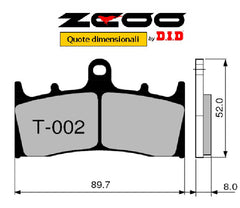Pastiglie Freno ZCOO 45T00200 mescola EX (modulabile) per KAWASAKI 1 coppia per 1 disco
