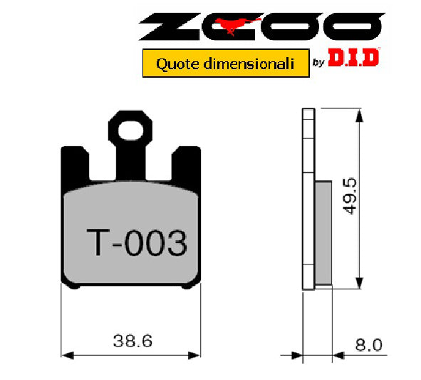 Pastiglie Freno ZCOO 45T00300 mescola EX (modulabile) per KAWASAKI 1 coppia per 1 disco