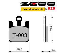 Pastiglie Freno ZCOO 45T00300 mescola EX (modulabile) per KAWASAKI 1 coppia per 1 disco