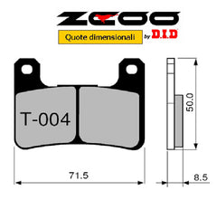 Pastiglie Freno ZCOO 45T00400 mescola EX (modulabile) per KAWASAKI 1 coppia per 1 disco