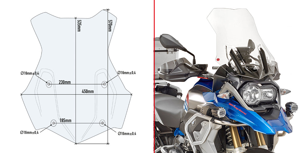 GIVI 5124DT Cupolino per BMW R1250 GS