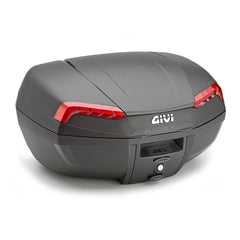 GIVI Bauletto moto E46N RIVIERA 46 litri catarifrangenti rossi + piastra