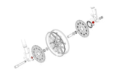 CNC RACING Kit distanziali mozzo ruota anteriore Ducati