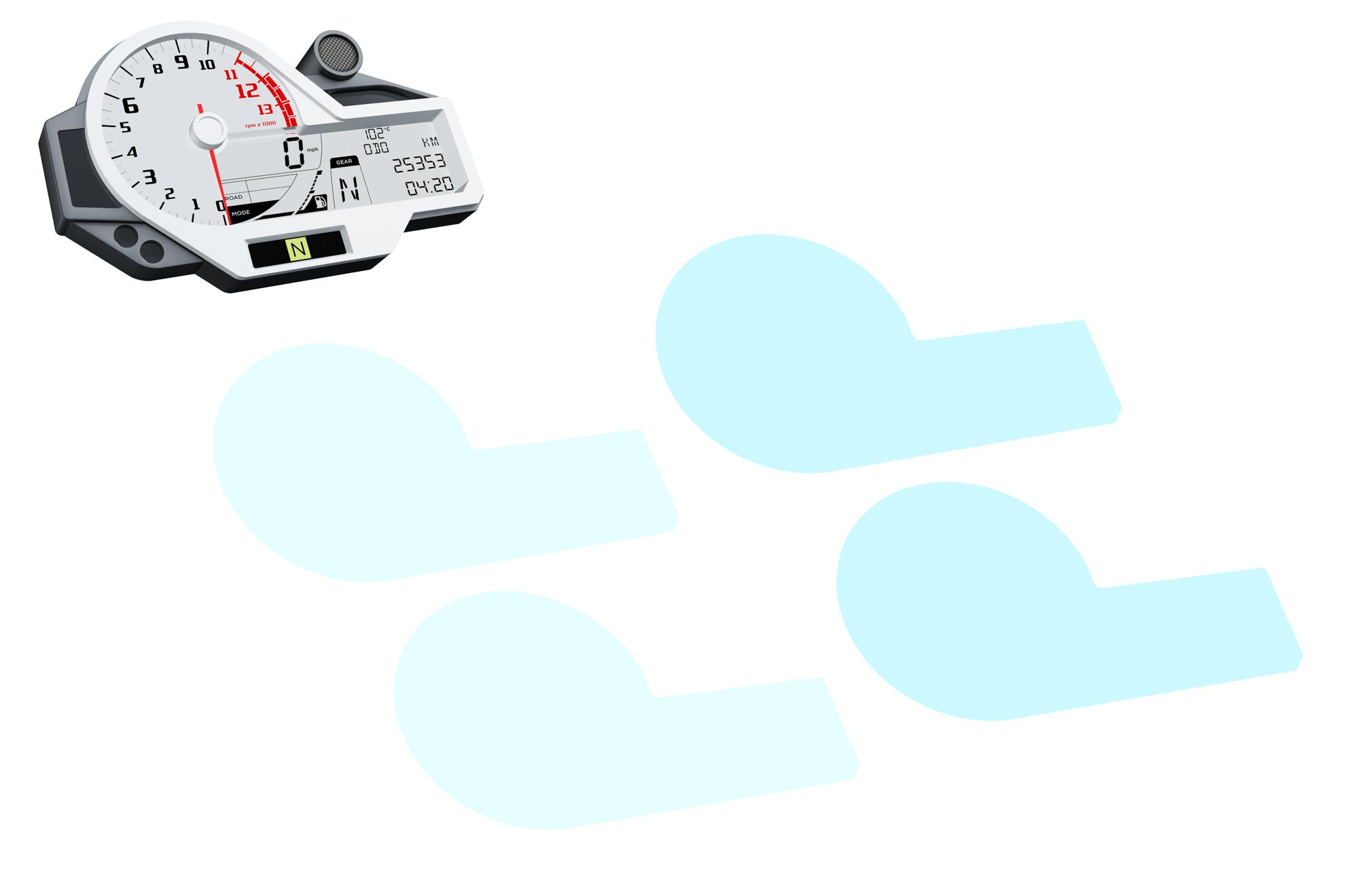 CNC RACING Kit pellicole protezione strumentazione BMW