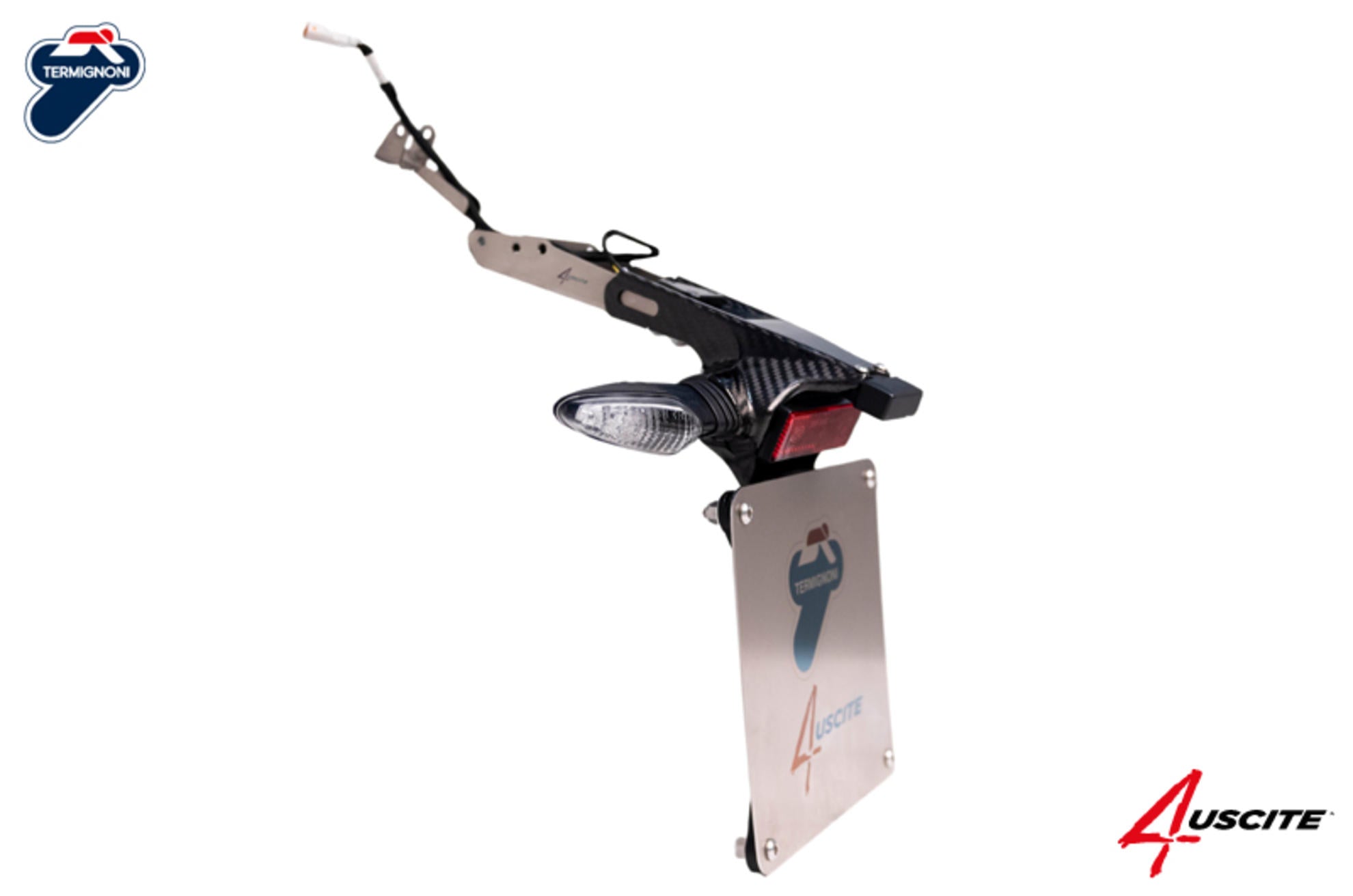 CNC RACING PORTATARGA TERMIGNONI PER SCARICO 4 USCITE DUCATI PANIGALE V4, V4 S, V4 R