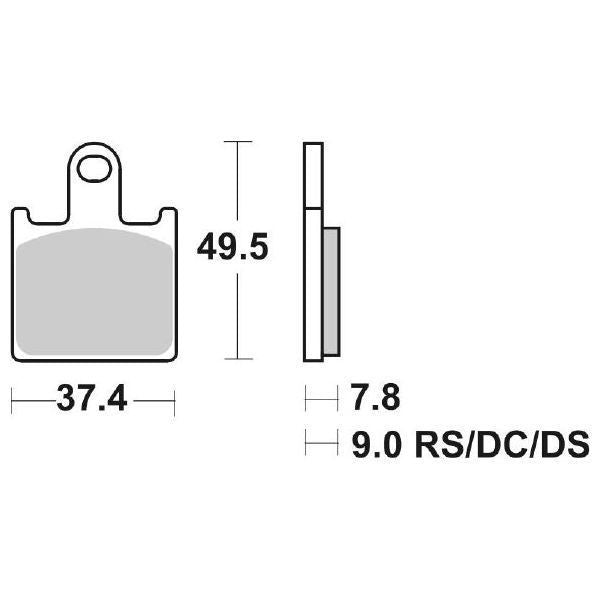 Pastiglie Freno Anteriori    SBS RACING 838 DS per KAWASAKI GTR 1400 2007-2014, set per 1 disco
