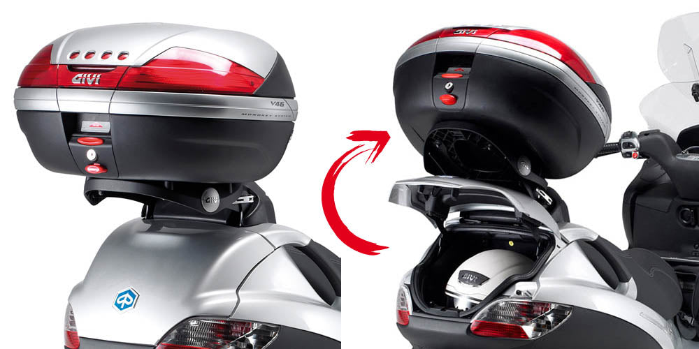 GIVI Attacco posteriore specifico "ribaltabile" per bauletto MONOKEY® SR134 per PIAGGIO MP3 125-250-400
