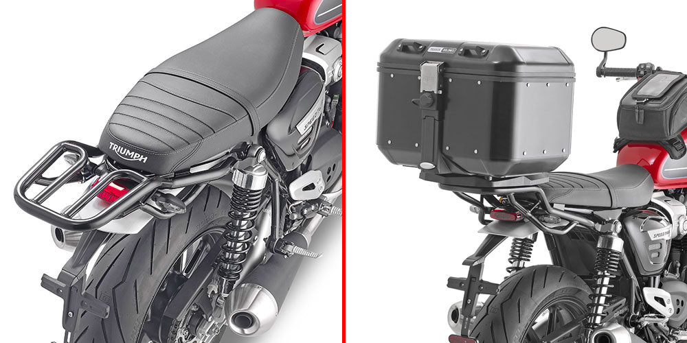 GIVI Attacco posteriore specifico per bauletto MONOKEY® nero lucido SR6417 per TRIUMPH SPEED TWIN1200 2019-2020
