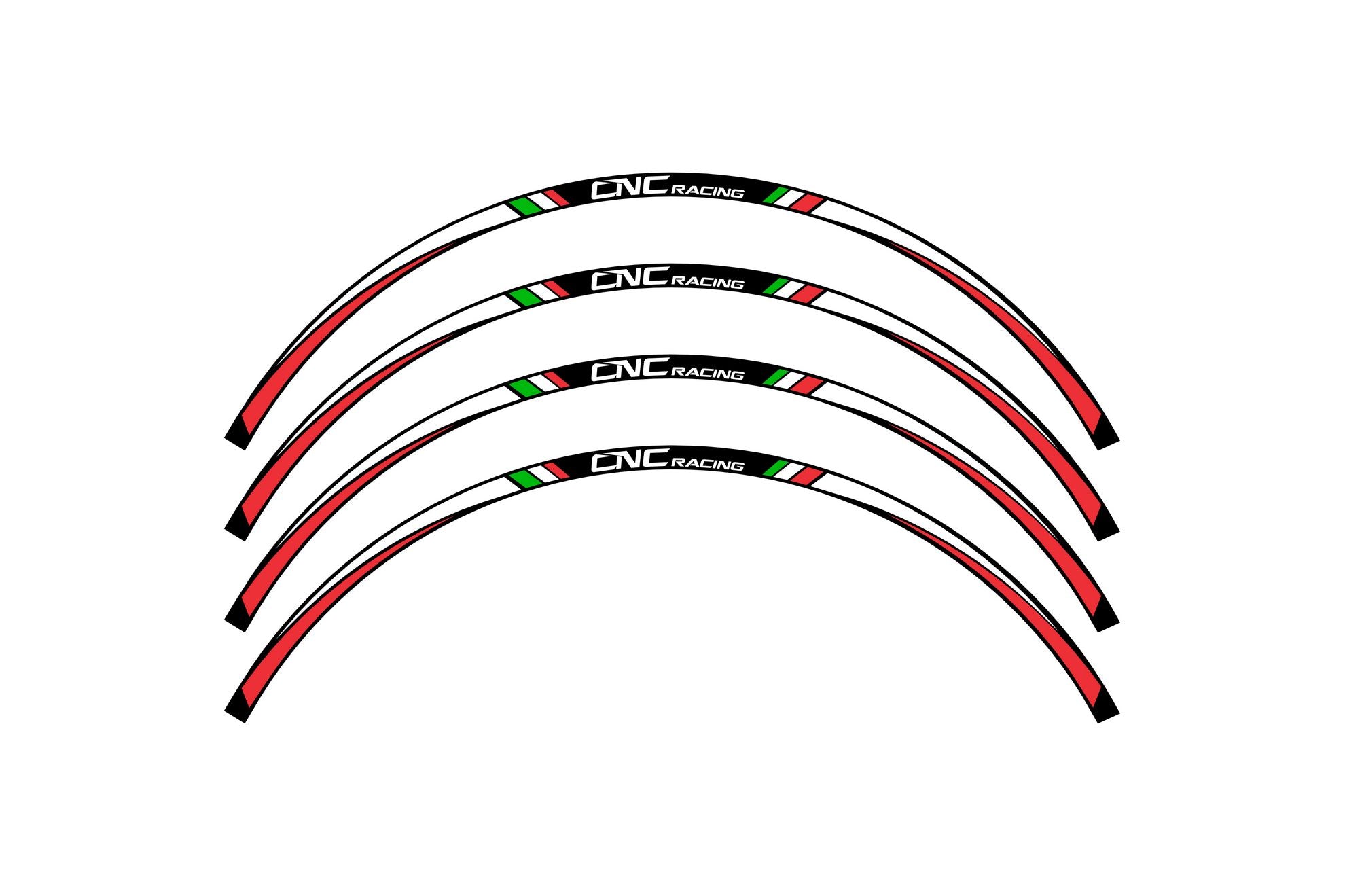 CNC RACING Kit adesivi ruota da 17 pollici