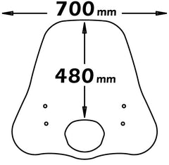 ISOTTA Parabrezza media protezione per HONDA SH 125i - 150i 2009 - 05/2012