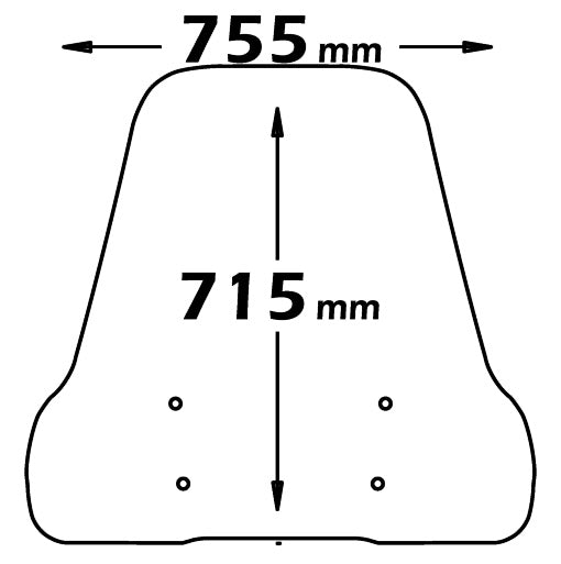 ISOTTA Parabrezza media protezione per MALAGUTI F10 1993 - 2011