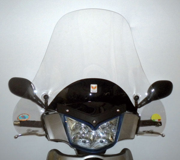 ISOTTA Parabrezza media protezione per KYMCO PEOPLE S 50-125-200 CON SERIGRAFIA ANTI REFRAZIONE SOLARE