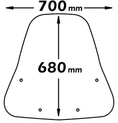 ISOTTA Parabrezza media protezione per sym simply - simply 2