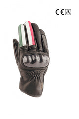 OJ Guanti in morbida pelle con protezione in carbonio e look tricolore