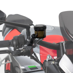 BARRACUDA Depósito líquido de frenos ahumado diámetro 50 con tapón de aluminio rojo