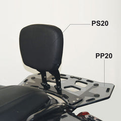 ISOTTA KIT: portapacchi posteriore in PMMA + schienale per il passeggero BMW K 1600 Bagger (2017>)