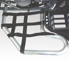 ISOTTA coppia pedane in alluminio con cinghie nere