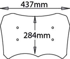 ISOTTA Lastra di ricambio INFERIORE per BMW R 1200 GS Adventure e Standard 2006 - 2013