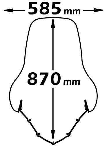 ISOTTA parabrezza tipo alto per suzuki burgman 125-150 2002-2006