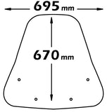 ISOTTA PARABREZZA MEDIA PROTEZIONE PER Peugeot LXR 125 / 200 ANNI 2009>2014 CON SERIGRAFIA ANTI REFRAZIONE SOLARE