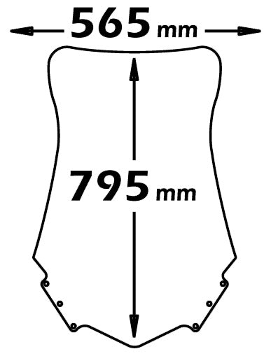 ISOTTA Parabrezza tipo originale ALTO per Yamaha MAJESTY 400 2004>2008