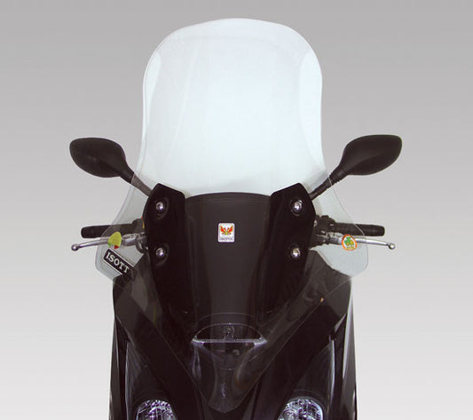 ISOTTA parabrezza per KYMCO XCITING R 300-500 2007-2014 CON SERIGRAFIA ANTI REFRAZIONE SOLARE 600