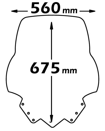 ISOTTA PARABREZZA di ricambio MEDIA PROTEZIONE per YAMAHA X-MAX 125-250 2010-2013