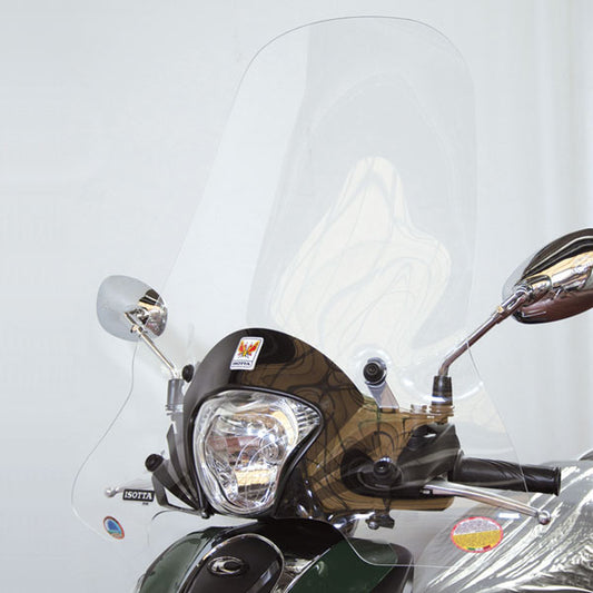 ISOTTA parabrezza media protezione per KYMCO PEOPLE ONE 125i dal 2013 CON SERIGRAFIA ANTI REFRAZIONE SOLARE 600