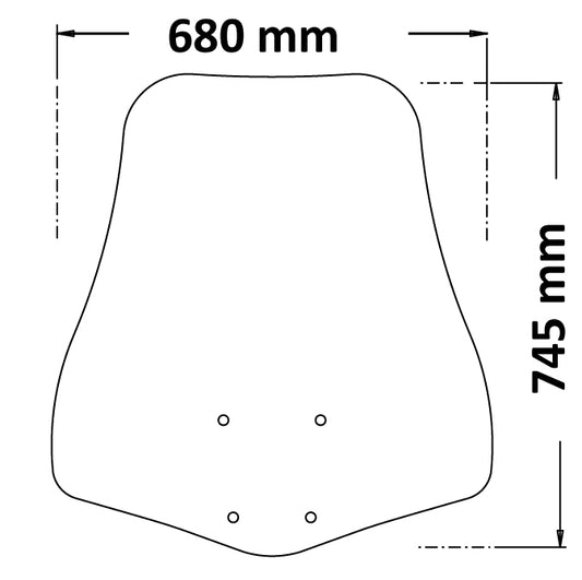 ISOTTA Parabrezza maxi per KEEWAY VIESTE 125 - LEXMOTO AURA 125 E5 - KL BRERA 125 672