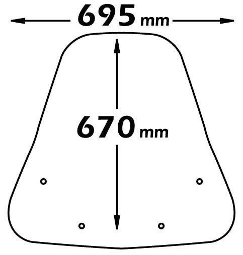 ISOTTA Parabrezza classic hd evo 125 (2006-2016) e 200 (2010-2017) 483