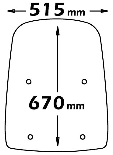 ISOTTA parabrezza di ricambio colore fumé chiaro