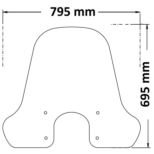 ISOTTA Parabrezza media protezione per Vespa GTS 300 2023 672