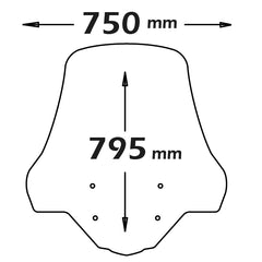 ISOTTA Parabrezza alta protezione per PIAGGIO MP3 350