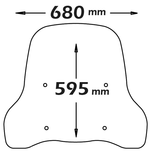 ISOTTA Parabrezza media protezione colore fumé chiaro isotta 669