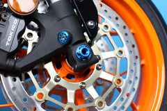 TUERCA RUEDA DELANTERA EVOTECH HONDA CBR 600RR HORNET 600 YAMAHA R1 R6 AZUL