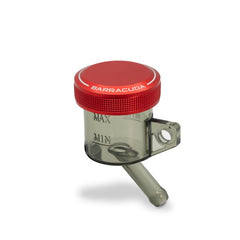 BARRACUDA Depósito líquido de frenos ahumado diámetro 30 con tapón de aluminio rojo