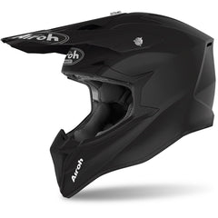 AIROH WRAAP YOUTH Casco Cross Bambino Moto Economico grafica NERO Monocolore