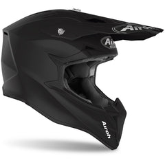 AIROH WRAAP YOUTH Casco Cross Bambino Moto Economico grafica NERO Monocolore